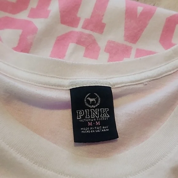 HTF Pink VS "All This And Brains Too" T-shirt. Size: M - Picture 7 of 8